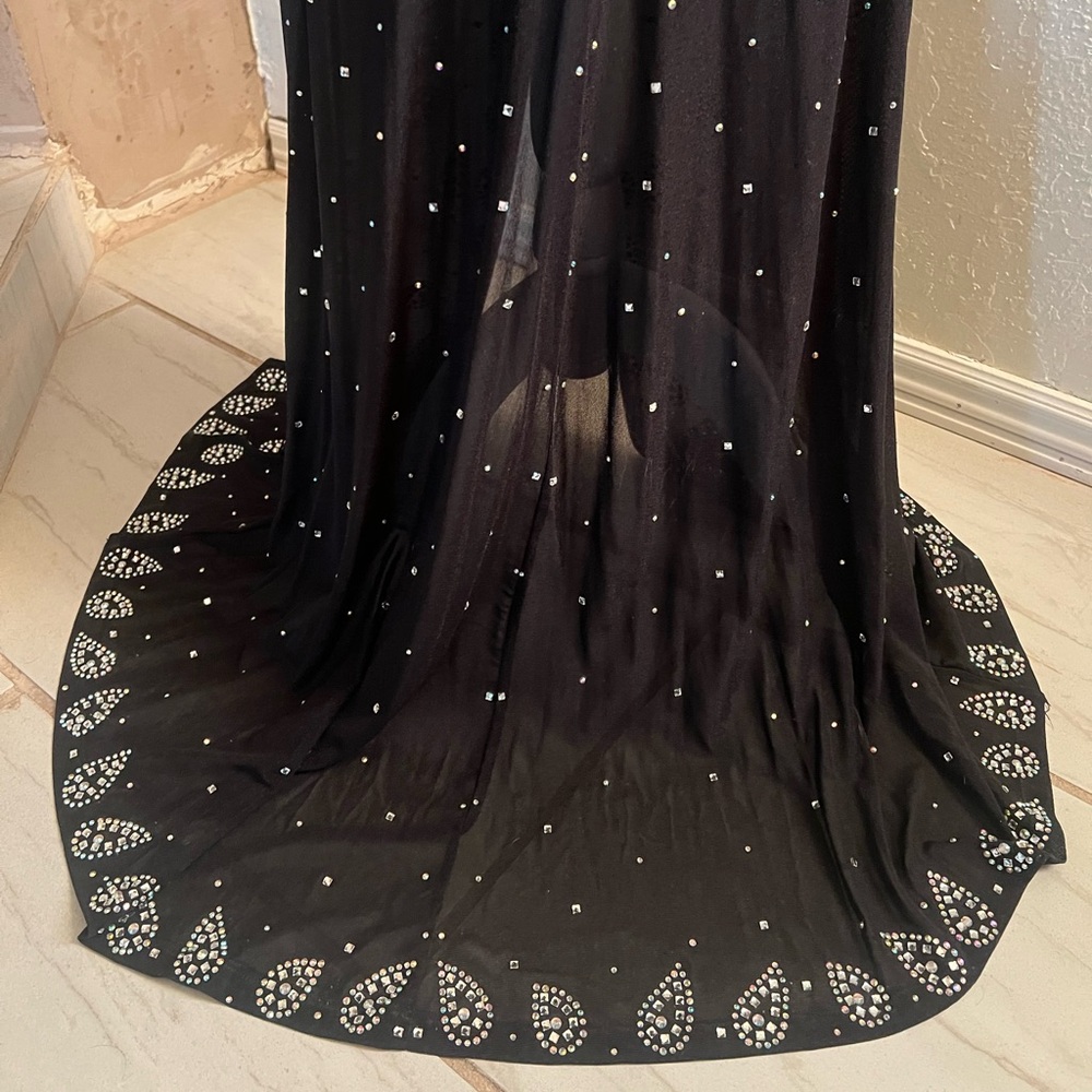 BANJUL SHEER MESH RHINESTONES DRESS - Picture 5 of 14